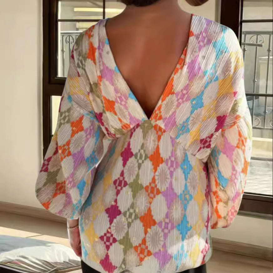 Maya Women's Geometric Print - fabric and finish detail