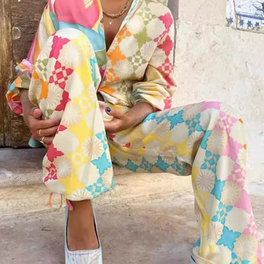 Maya Women's Geometric Print - styled view