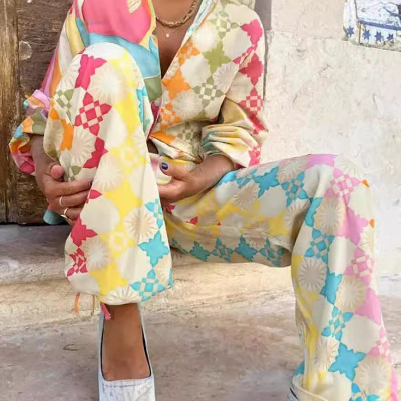 Maya Women's Geometric Print - styled view