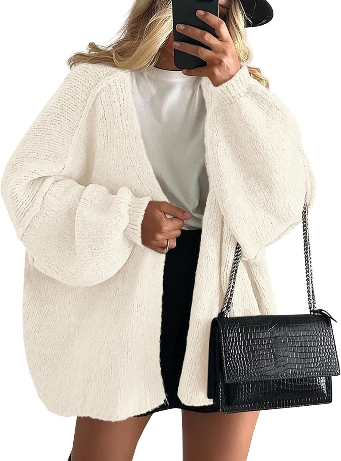 Saskia Women's Oversized Cardigan - full-length view