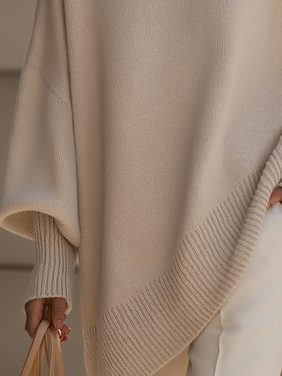 Genevieve Women's Oversized Sweater - fabric and finish detail