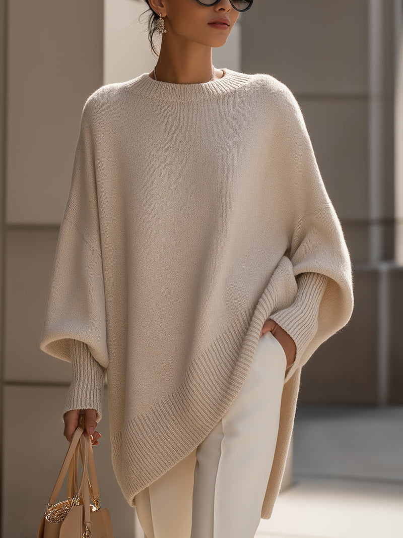 Genevieve Women's Oversized Sweater | Black, Beige