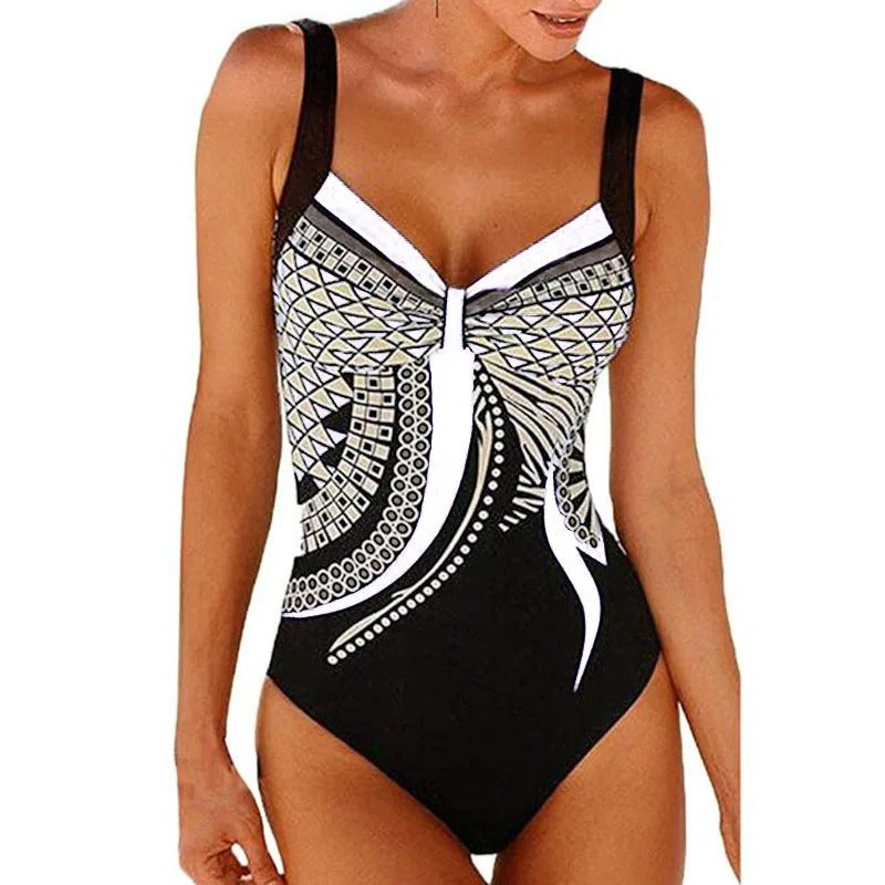 Elena Women's Printed Swimsuit - flat lay