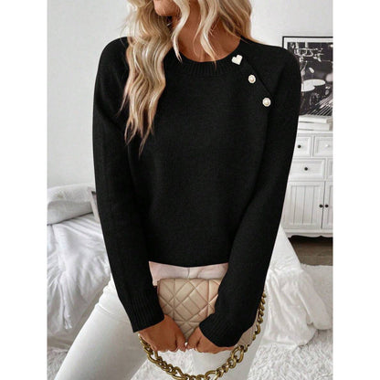 Fleur Women's Ribbed Knit Sweater - front view