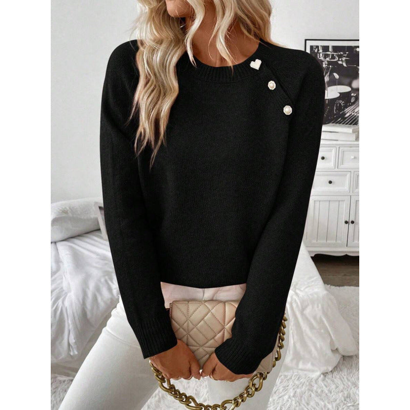 Fleur Women's Ribbed Knit Sweater - front view