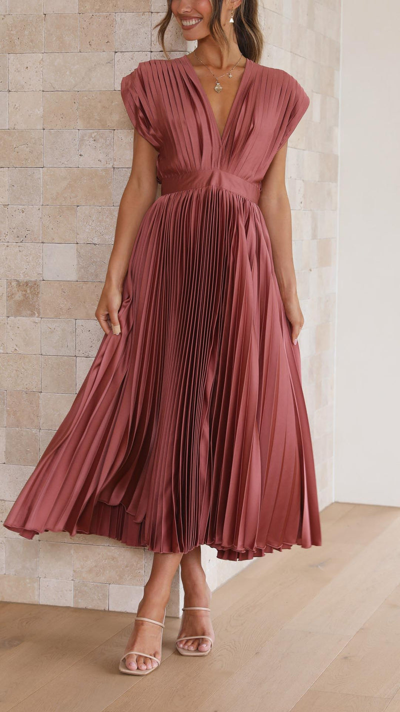 Lena Women's Midi Dress - fabric and finish detail