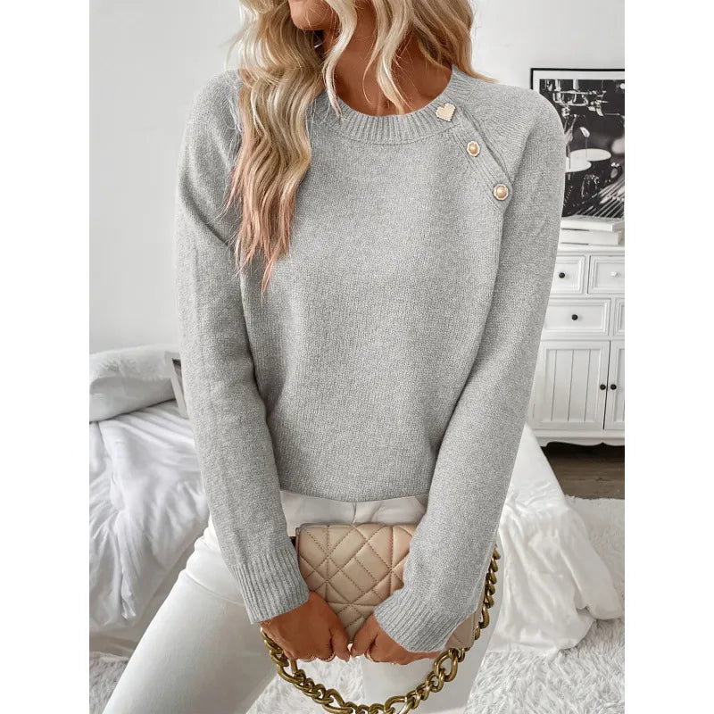 Fleur Women's Ribbed Knit Sweater - full-length view