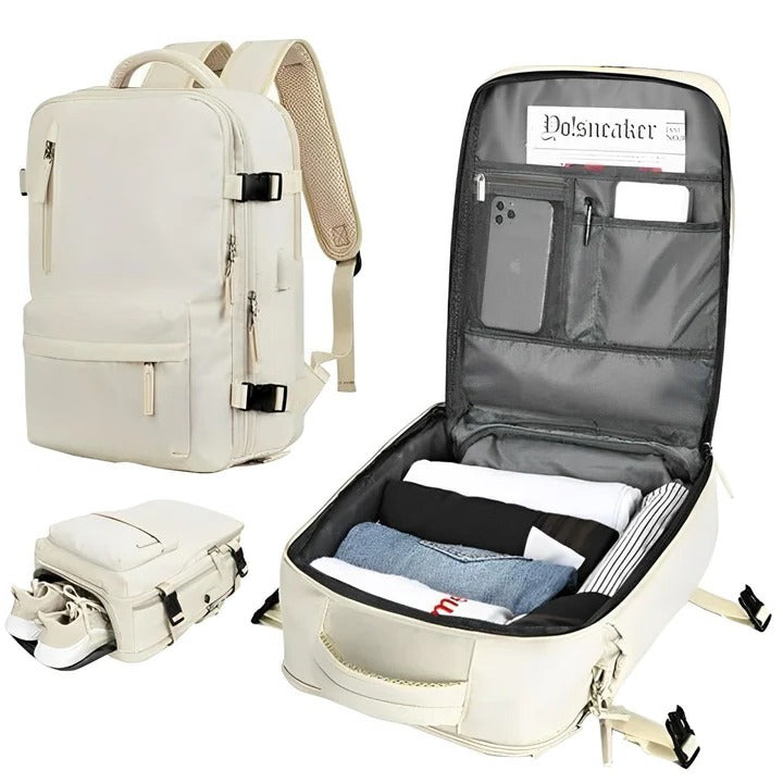 Esme Women's Backpack | Black, Beige