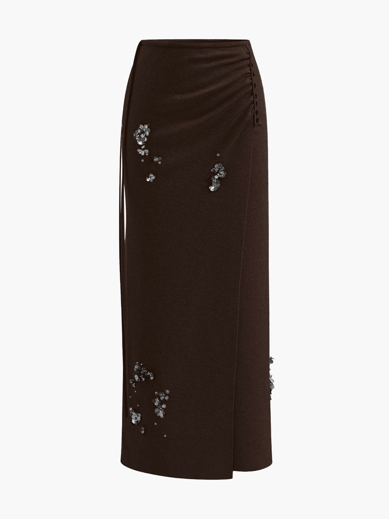Delphine Women's Pleated Sweater - shown in use