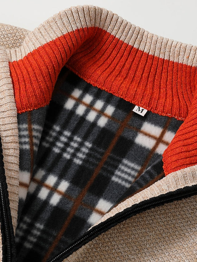 Nolan Men's Ribbed Knit Cardigan - styled view
