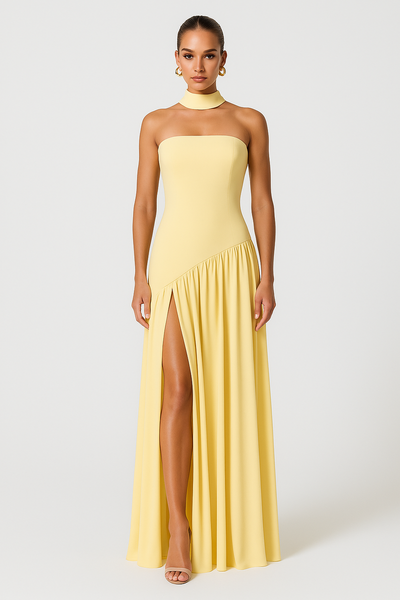 Rhea Women's Asymmetric Dress | Strapless