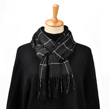 Marlow Men's Plaid Scarf - full-length view