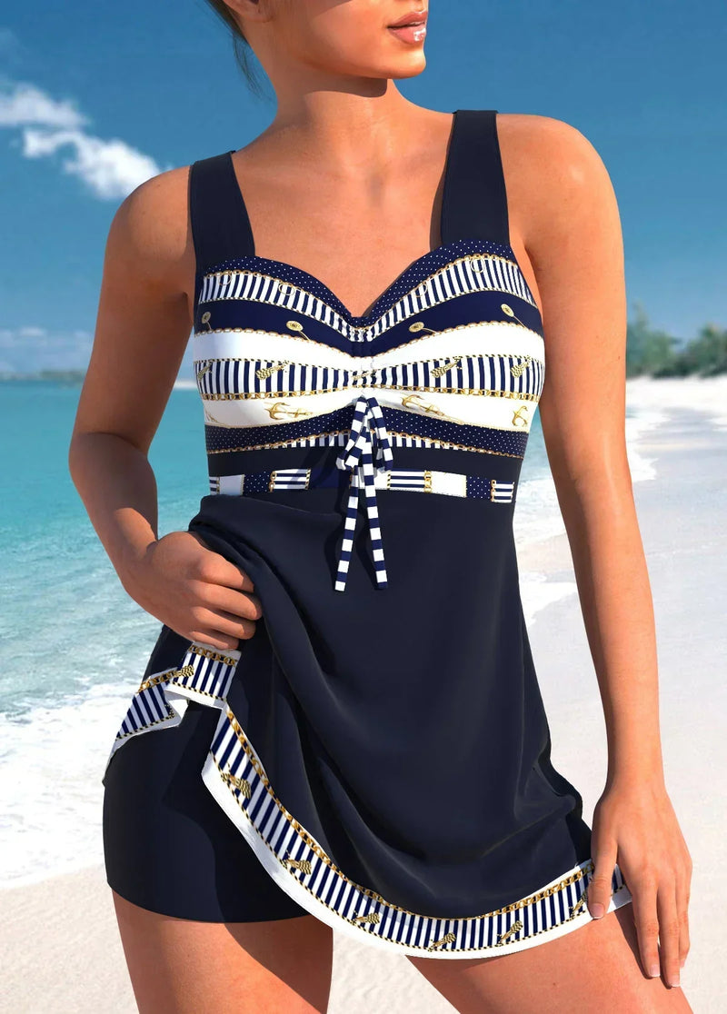 Zadie Women's Swimsuit | Grey, Navy